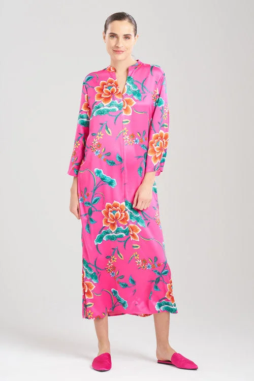 Affordable Lingerie for Women Sarasa Satin Zip Caftan