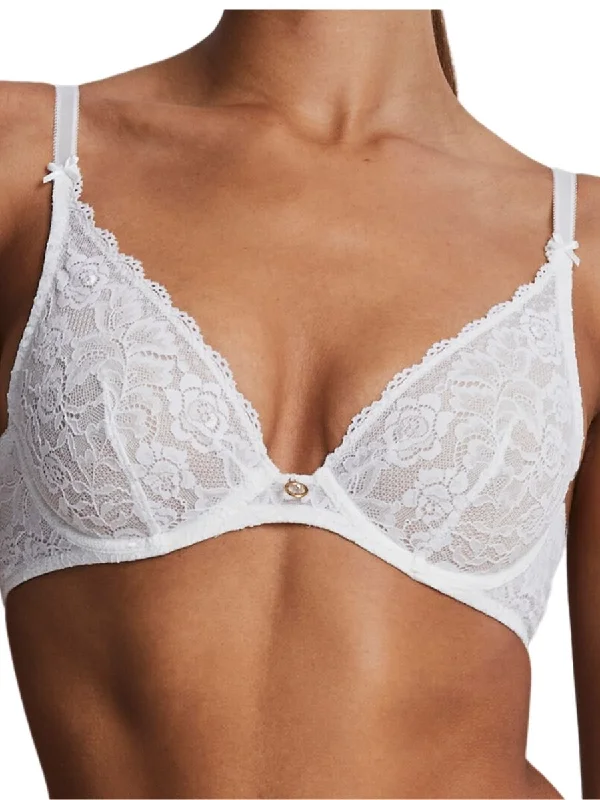 Women's Thermal Lingerie for Cold Weather Rosessence Care Triangle Plunge Bra - Opale Women's Thermal Lingerie for Cold Weather Rosessence Care Triangle Plunge Bra - Opale