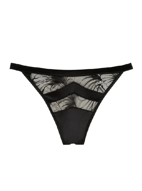 Women's High Waist Lingerie Bodysuits Broadway Night Open Panties- Black