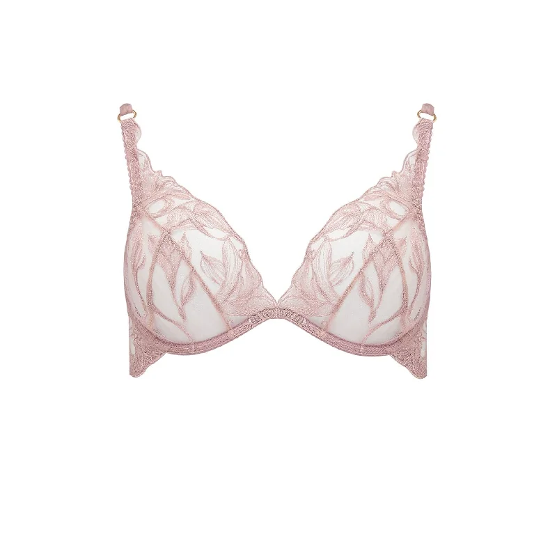 Designer Lingerie Sets for Women Lilian Plunge Bra - Dusty Rose