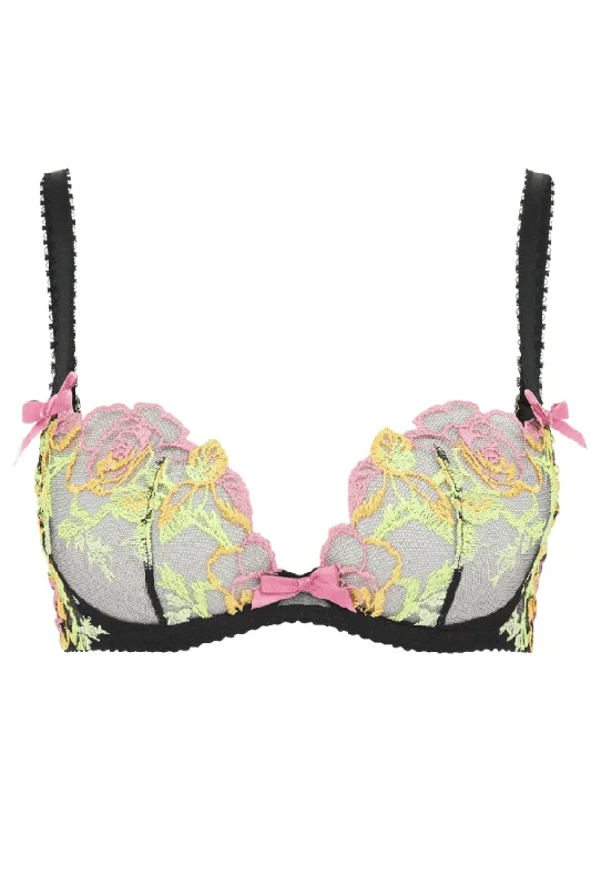 Breathable Bamboo Lingerie for Women Callypso Bra - Black/Neon