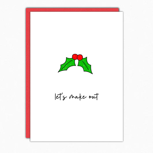 Women's Everyday Wear Lingerie Let's Make Out Xmas Card