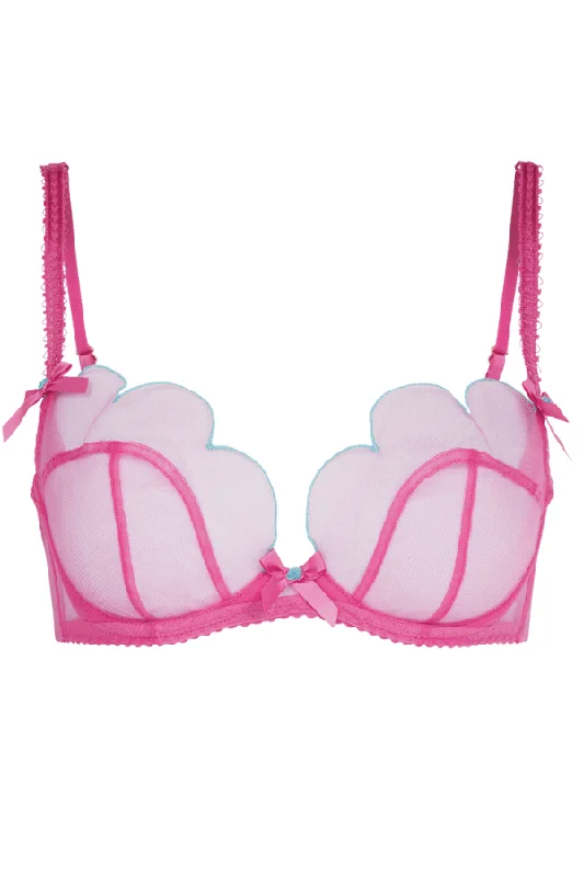 Breathable Bamboo Lingerie for Women Lorna Bra - Pink/Turquoise