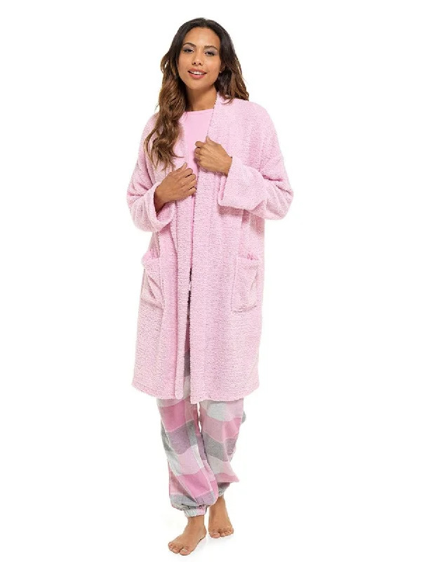 Women's Bridal Lingerie Collection Oversized Lounge Gown - Pink