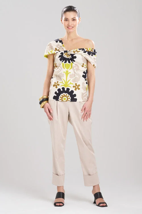 Women's Everyday Wear Lingerie Talitha Cotton Poplin Asymmetrical Top
