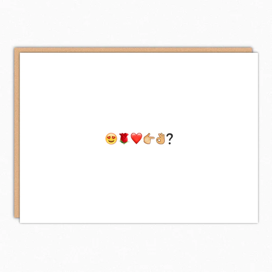 Sexy Lingerie for Women with Stockings Emoji Naughty Suggestive Card
