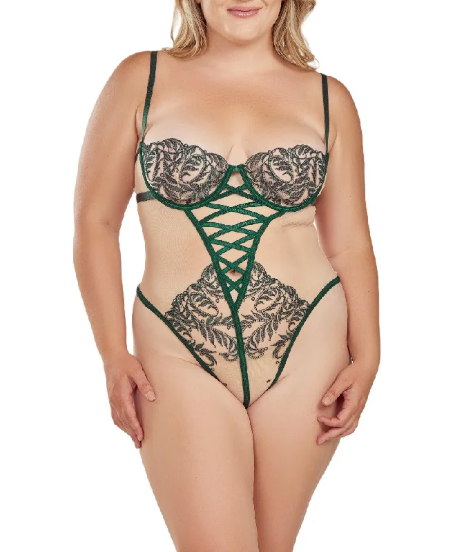 Women's Bridal Lingerie Collection Never Leaf You Plus Size Teddy