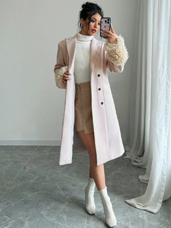 Women's Shapewear Lingerie Sets Elenzya Women's Furry Cuff Waist Wool Blend Coat Women's Shapewear Lingerie Sets Elenzya Women's Furry Cuff Waist Wool Blend Coat