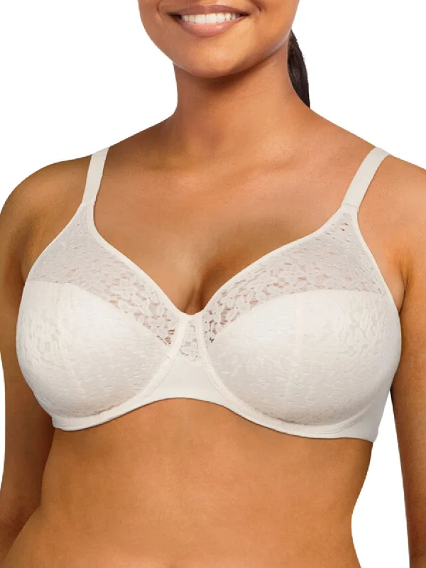 Women's Sheer Lingerie Nightgowns Easy Feel Norah Covering Moulded Bra - Pearl