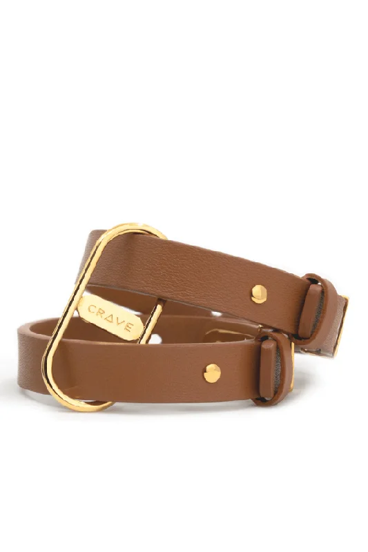 Designer Lingerie Sets for Women Icon Cuffs - Tan/Gold