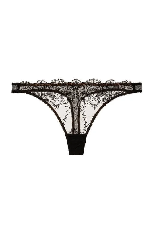 Plus Size Lace Lingerie for Women Nom de Plume G-String - Black