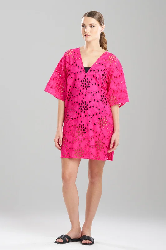 Women's Sheer Lingerie Nightgowns Cotton Eyelet Cover-Up