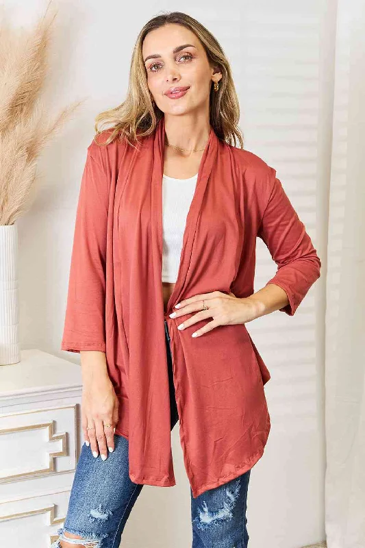 Women's Sheer Lingerie Nightgowns Culture Code Full Size Open Front Cardigan