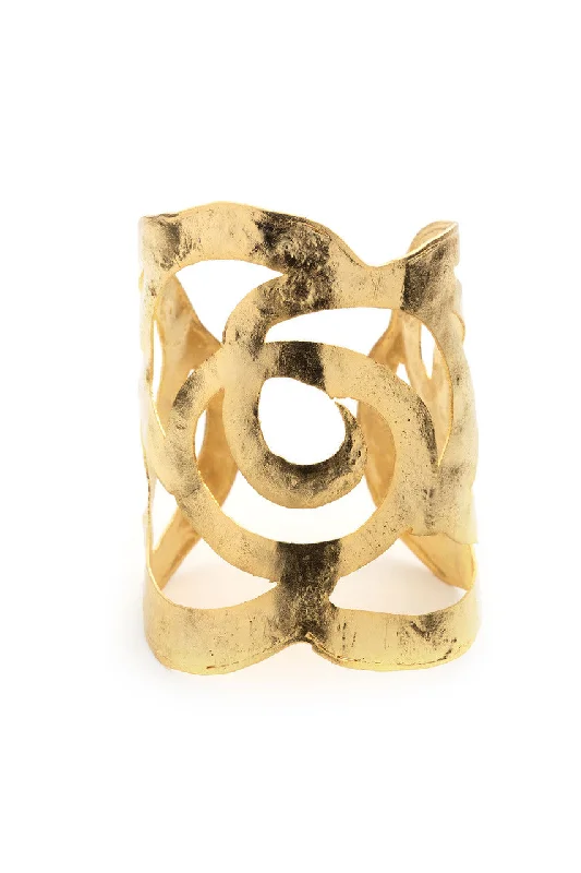 Women's Bridal Lingerie Collection Gold Plated Scroll Cuff