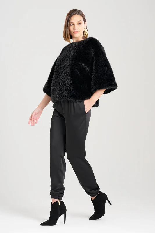 Women's Thermal Lingerie for Cold Weather Faux Mink Square Top