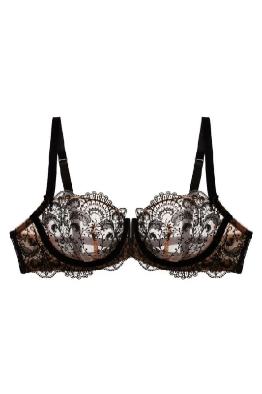 Lingerie Gift Sets for Women Nom de Plume Underwire Balconette Bra - Black
