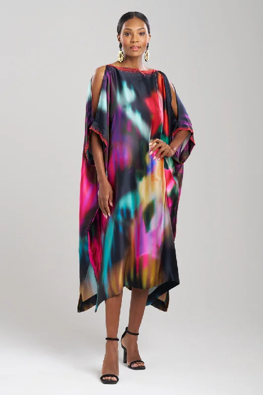 Vintage Inspired Lingerie for Women Melisande Beaded Cocoon Silk Caftan