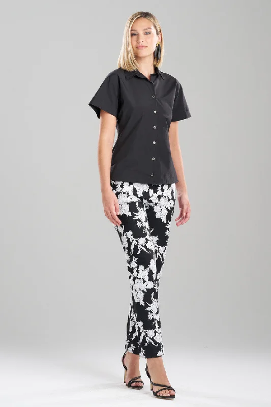 Women's Silk Lingerie Sets Techno Poplin Shirt