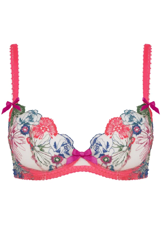 Women's Tummy Control Lingerie Zuri Bra - Orange/Teal/Pink