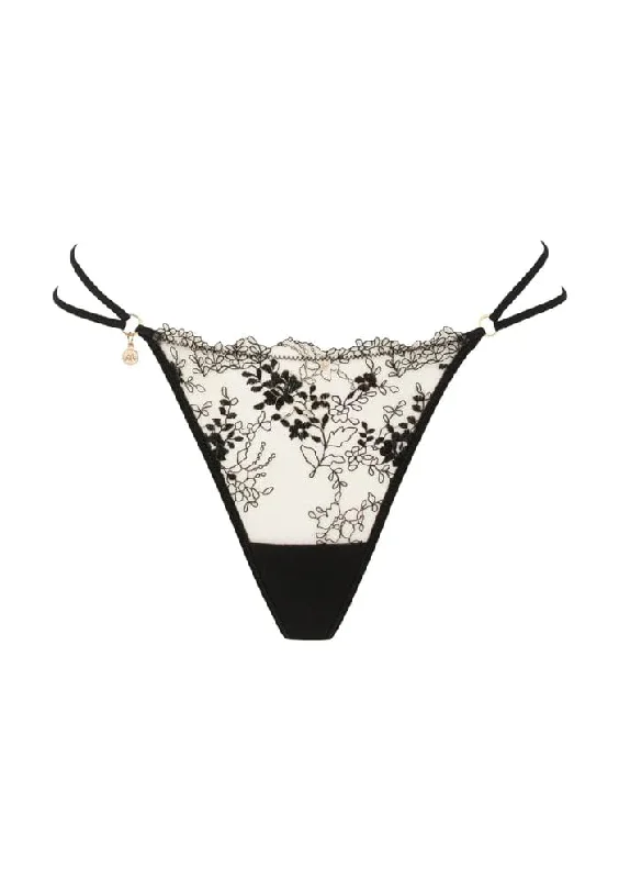 Women's Corset Style Lingerie Après Minuit String- Black