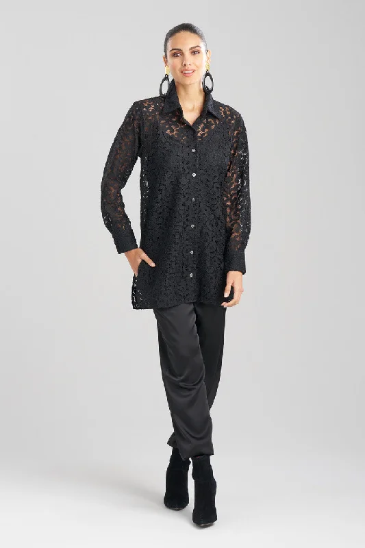 Women's Maternity Lingerie Scroll Lace Shirt