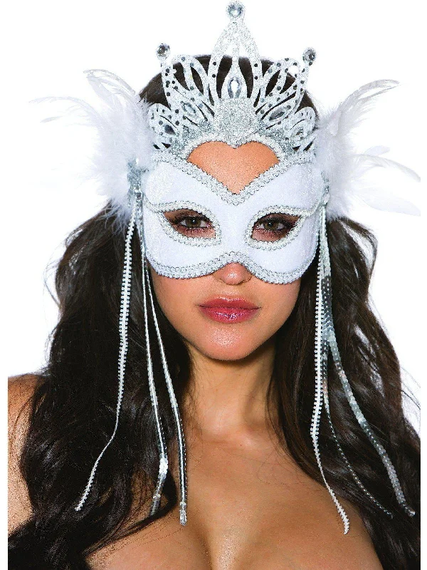 Women's Sheer Lingerie Nightgowns Shirley Of Hollywood SOH-967 MASK VELVET SILVER ICE QUEEN