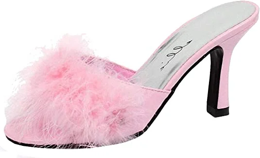 Vintage Inspired Lingerie for Women Ellie Shoes E-361-Sasha 3.5 inch Heel Woman's Maribou Slippers Vintage Inspired Lingerie for Women Ellie Shoes E-361-Sasha 3.5 inch Heel Woman's Maribou Slippers