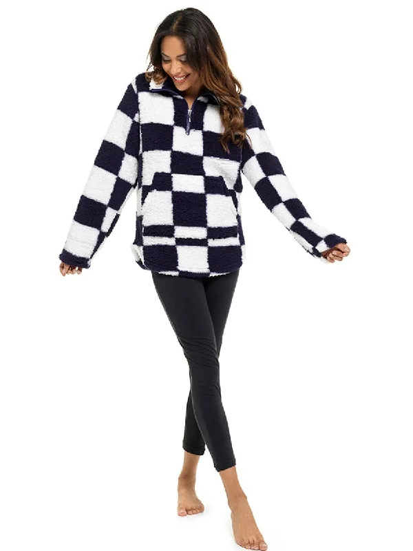 Vintage Inspired Lingerie for Women Sherpa Fleece Lounge Top