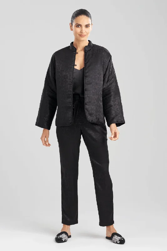 Luxury Lingerie for Special Occasions Infinity Jacquard Mandarin Bed Jacket