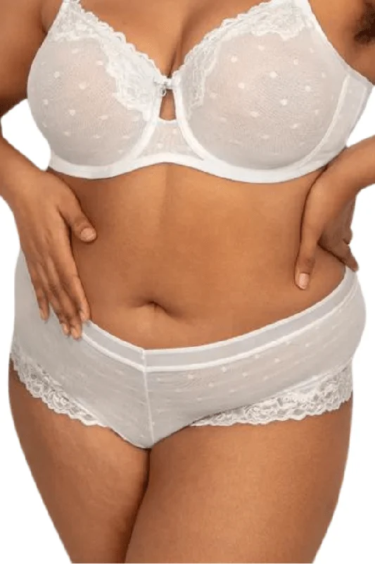 Women's Thermal Lingerie for Cold Weather Sheer Whisper Cheeky - White