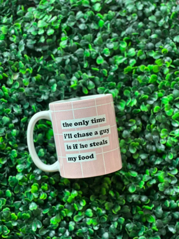 Women's Corset Style Lingerie Chase a Guy Mug