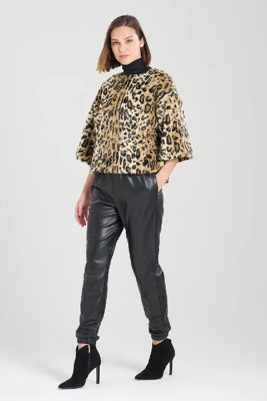 Eco-Friendly Organic Lingerie for Women Faux Leopard Fur Top