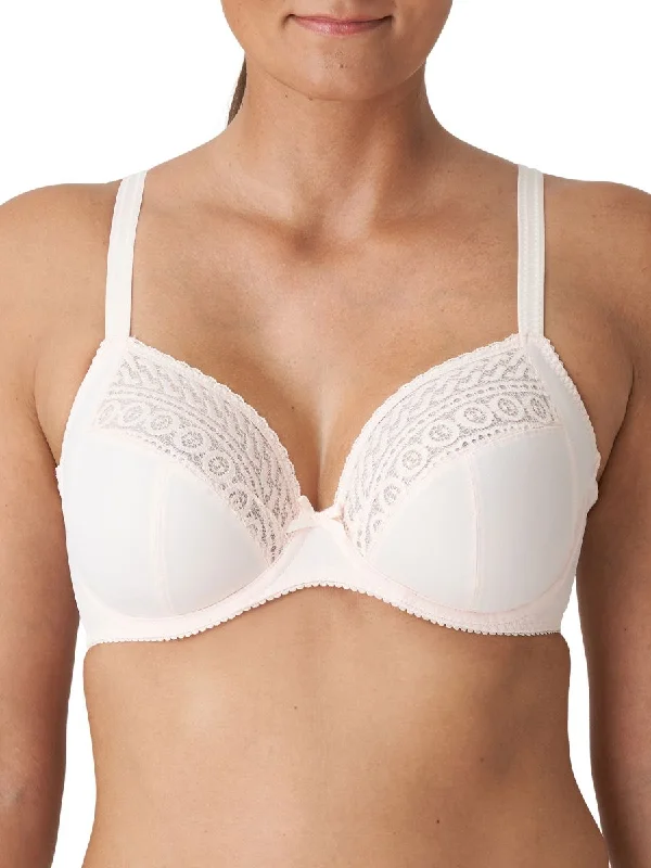 Elegant French Lace Lingerie for Women Montara Plunge Bra - Crystal Pink