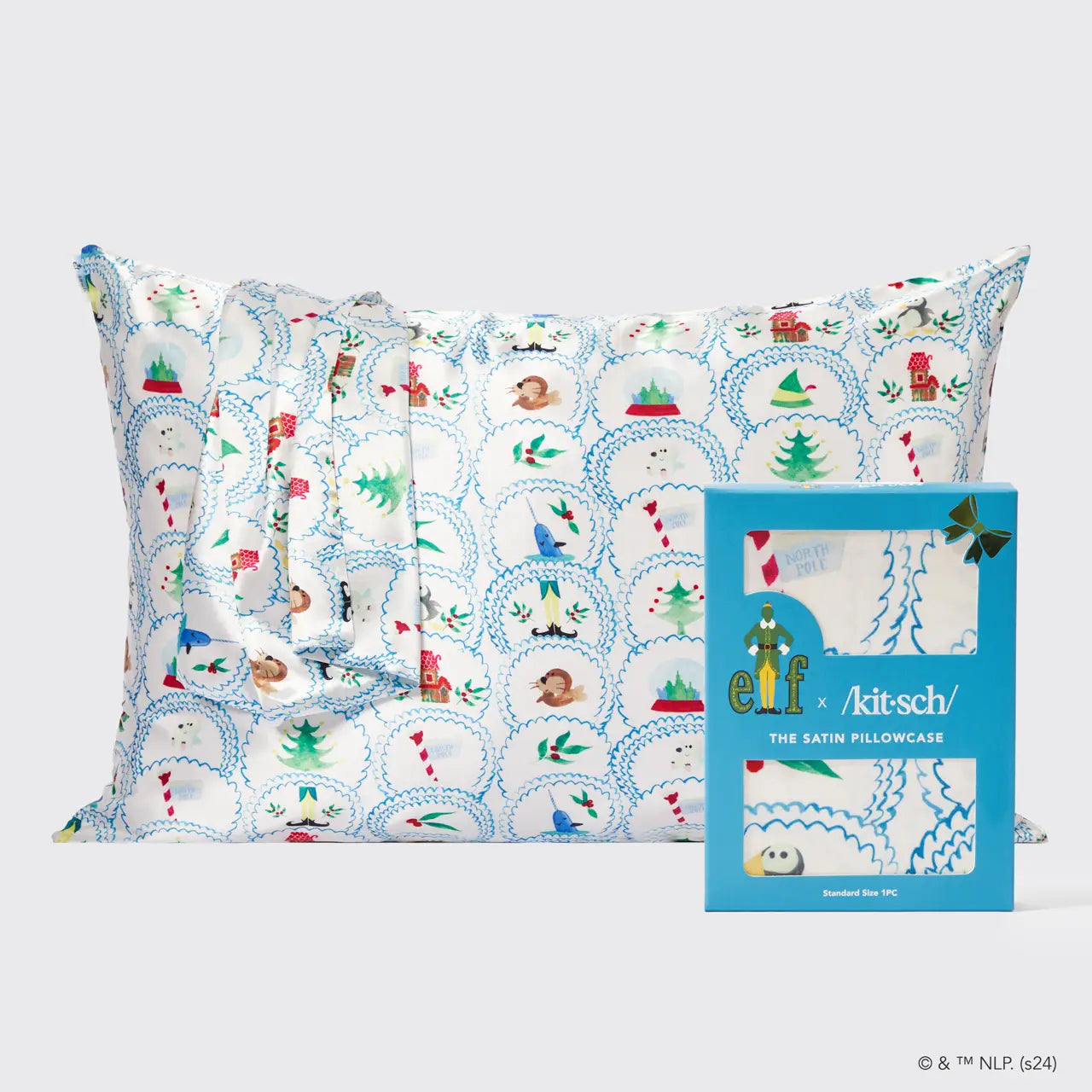 Women's Satin Sleepwear Lingerie Elf Satin Pillowcase North Pole