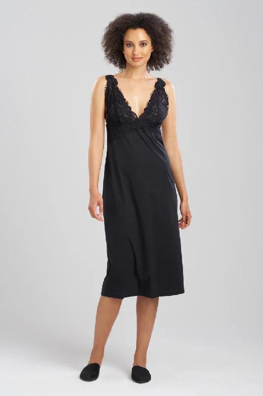 Elegant French Lace Lingerie for Women Bliss Harmony Lace V-Neck Gown
