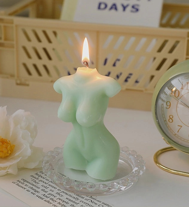 Women's Tummy Control Lingerie Green Female Body Candle