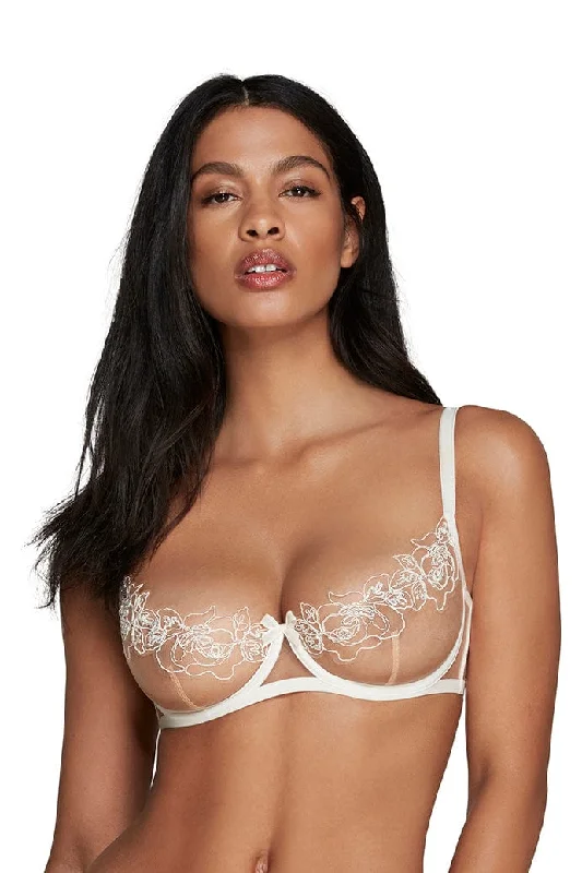 Designer Lingerie Sets for Women Lindie Bra - Ivory/Nude