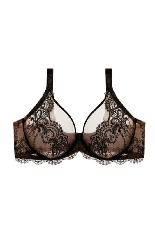 Women's Silk Lingerie Sets Nom de Plume Plunge Bra - Black
