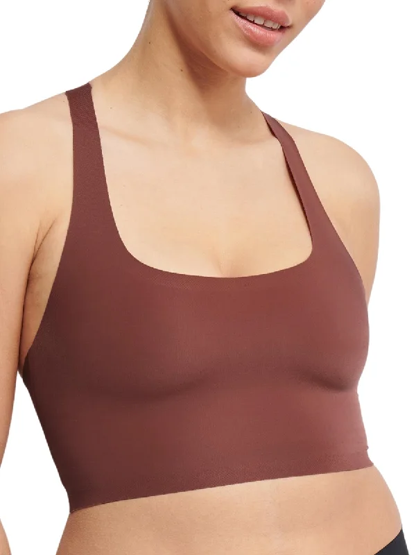 Women's Sheer Lingerie Nightgowns ZERO Feel 2.0 Racer Top - Burnt Henna