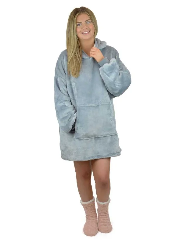 Women's Satin Sleepwear Lingerie Snuggle Hoodie