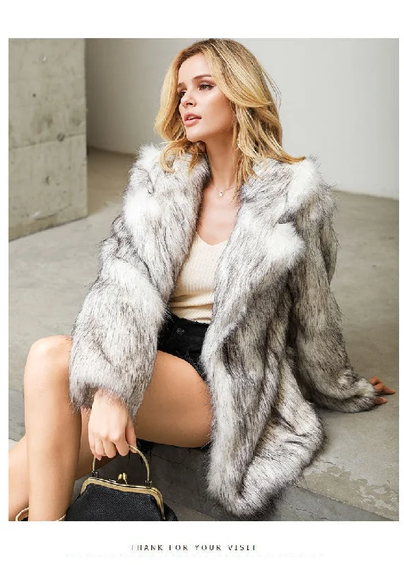 Women's Shapewear Lingerie Sets Medium-length suit jacket coat artificial fur imitation fur coat Women's Shapewear Lingerie Sets Medium-length suit jacket coat artificial fur imitation fur coat