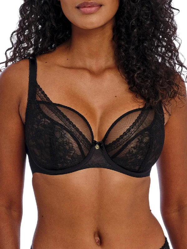 Lingerie Gift Sets for Women Sydnie High Apex Plunge Bra - Black