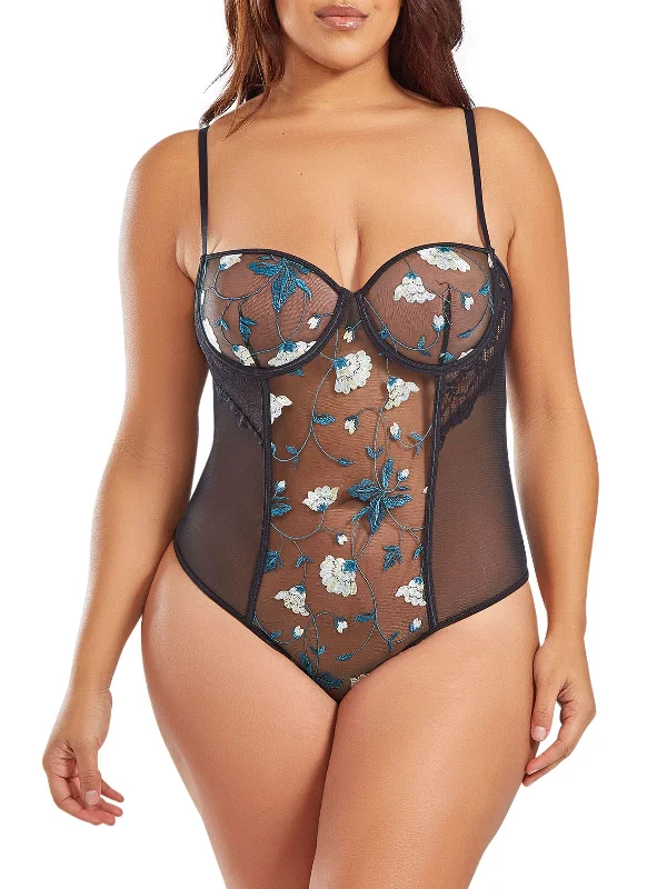 Women's Silk Lingerie Sets Women's Milani Plus Size Teddy Lingerie