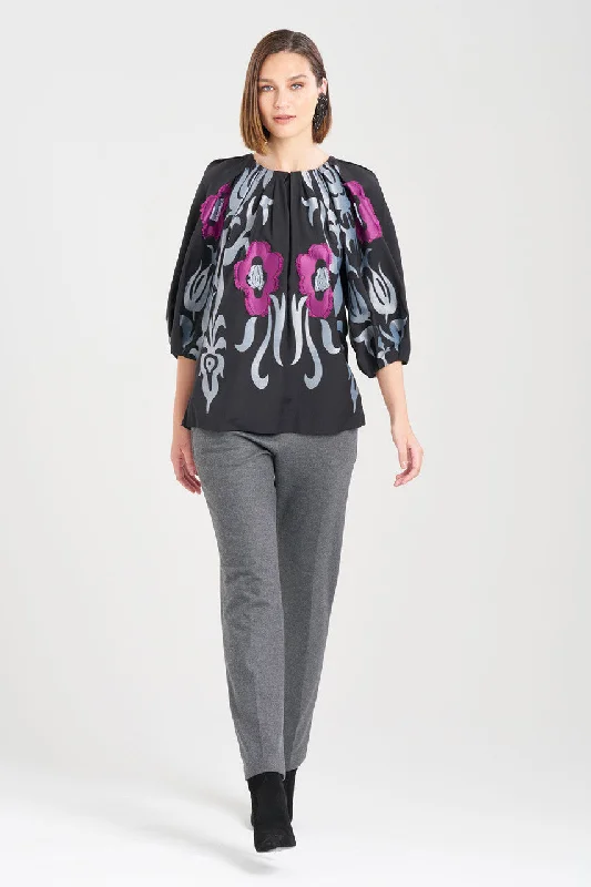 Women's Thermal Lingerie for Cold Weather Suzani Jacquard Top