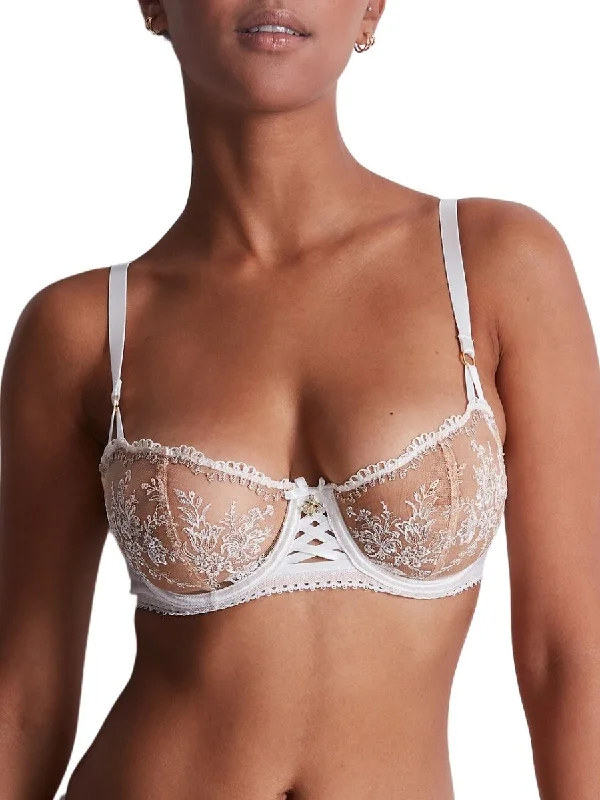 Luxury Lingerie for Special Occasions Tresor Infini Half Cup Bra - White Wind