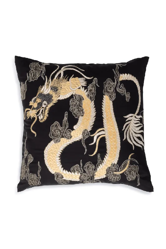 Luxury Lingerie for Special Occasions Luxe Charm Dragon Embroidered Pillow