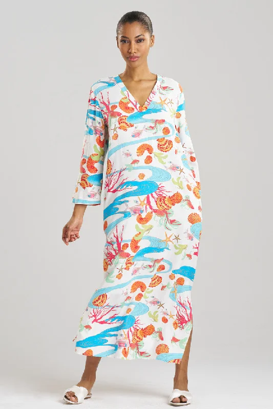 Comfortable Cotton Lingerie for Women Coral Reef Caftan