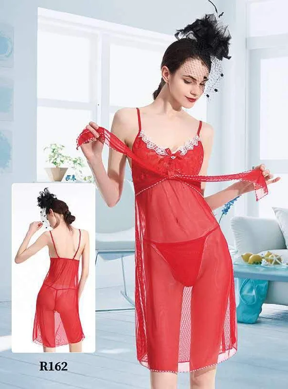 Eco-Friendly Organic Lingerie for Women Haoser Short Romantic Nighty For Women - R162 Eco-Friendly Organic Lingerie for Women Haoser Short Romantic Nighty For Women - R162