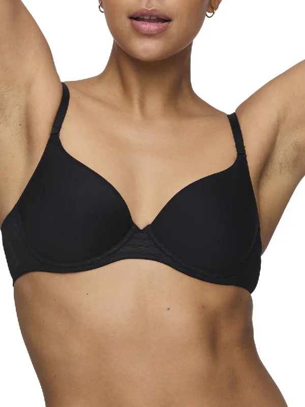 Comfortable Cotton Lingerie for Women Basyl Spacer Full Cup Bra - Black