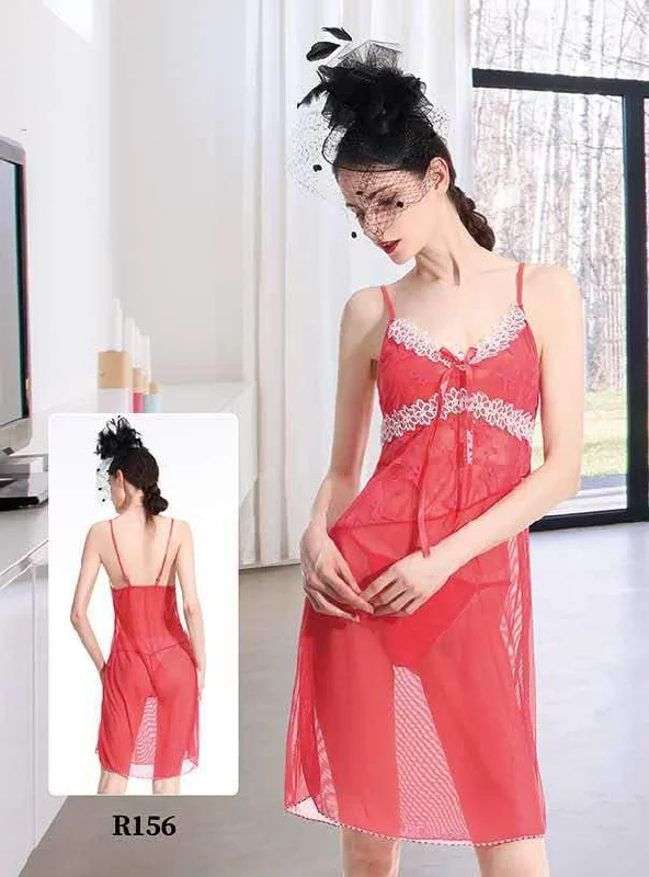 Vintage Inspired Lingerie for Women Khushi Print Short Romantic Nighty For Women - R156 Vintage Inspired Lingerie for Women Khushi Print Short Romantic Nighty For Women - R156